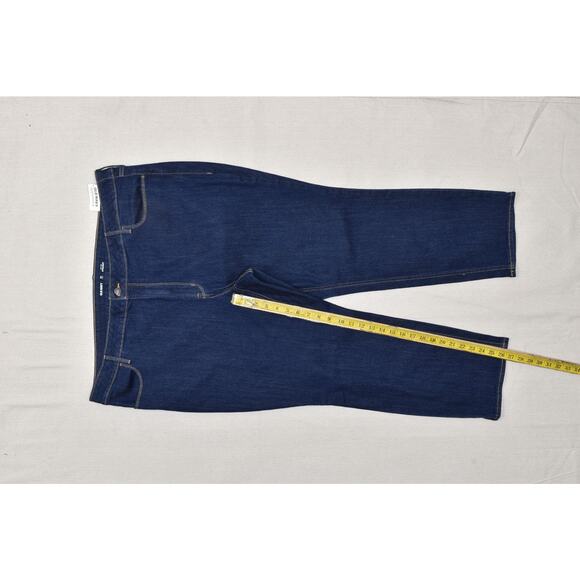 Old Navy Women's Blue Straight Ankle Jeans Plus Size 24 Short Cotton Zip - Picture 2 of 8